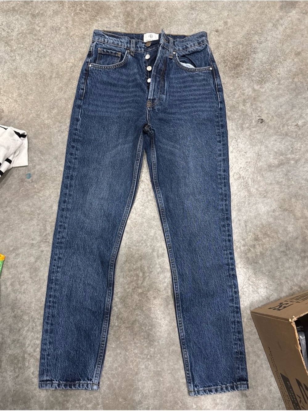 Anine Bing Women's Dark Blue Straight Jeans